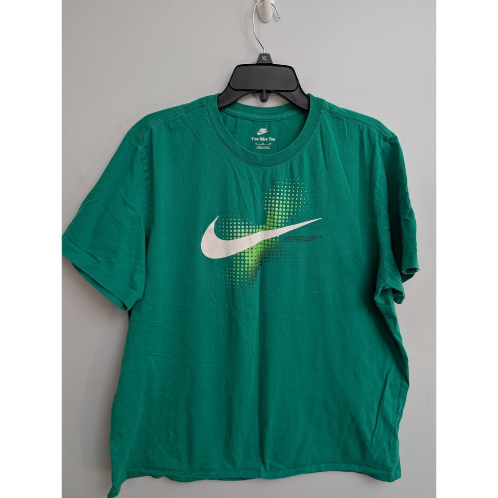 C5 Mens NIKE Shirt Swoosh Just Do It NEW Green Short Sleeve Size XL